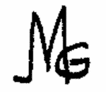 Indiscernible: monogram (Read as: MG,GM)