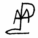 Indiscernible: monogram, symbol or oriental (Read as: PM, MP, APA)
