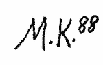 Indiscernible: monogram (Read as: MK)