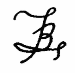 Indiscernible: monogram (Read as: B, JB, FB)