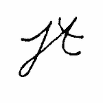 Indiscernible: monogram (Read as: JT, JA)