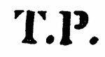 Indiscernible: monogram (Read as: TP)