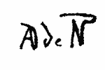 Indiscernible: monogram (Read as: ADEN)
