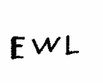Indiscernible: monogram (Read as: EWL)