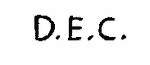 Indiscernible: monogram (Read as: DEC)