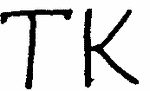 Indiscernible: monogram (Read as: TK)