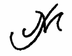 Indiscernible: monogram (Read as: MJ, JM)