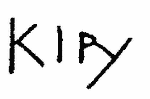 Indiscernible: monogram (Read as: KLEY, KIPY, KLPY)