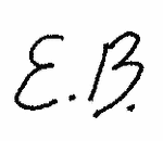 Indiscernible: monogram (Read as: EB, ER)