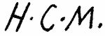 Indiscernible: monogram (Read as: HCM)