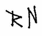 Indiscernible: monogram (Read as: RN)