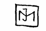 Indiscernible: monogram, symbol or oriental (Read as: JM, MJ)