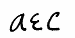 Indiscernible: monogram (Read as: AEC)