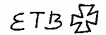Indiscernible: monogram (Read as: ETB)