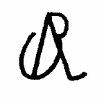 Indiscernible: monogram, symbol or oriental (Read as: CR, UR)
