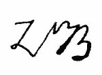 Indiscernible: monogram, illegible (Read as: LMB, LNB, LVB)