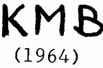 Indiscernible: monogram (Read as: KMB)
