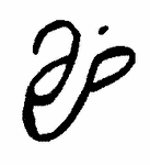 Indiscernible: monogram (Read as: AP, DP)