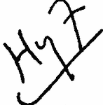 Indiscernible: monogram (Read as: HYF)