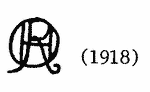 Indiscernible: monogram, symbol or oriental (Read as: RNRH, RH, OHR, H)