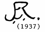 Indiscernible: monogram, symbol or oriental (Read as: JER, JR, R)
