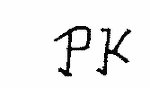 Indiscernible: monogram (Read as: PK)