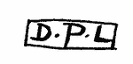 Indiscernible: monogram (Read as: DPL)