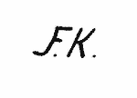 Indiscernible: monogram (Read as: JFK, FK)