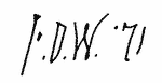 Indiscernible: monogram (Read as: FDW, JDW, IDW)