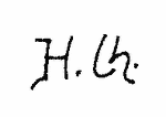 Indiscernible: monogram (Read as: HC, HCH, HG)
