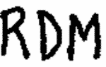 Indiscernible: monogram (Read as: RDM)
