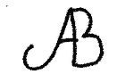 Indiscernible: monogram (Read as: AB)