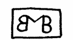 Indiscernible: monogram (Read as: BMB)