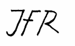 Indiscernible: monogram (Read as: JFR)