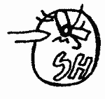 Indiscernible: monogram, symbol or oriental (Read as: SH)