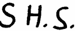 Indiscernible: monogram (Read as: SHS)