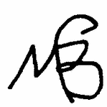 Indiscernible: monogram (Read as: MB)