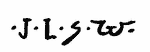 Indiscernible: monogram (Read as: JLSW)