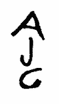 Indiscernible: monogram (Read as: AJG, AJC)