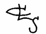 Indiscernible: monogram, symbol or oriental (Read as: CLS)