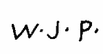 Indiscernible: monogram (Read as: WJP)