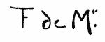 Indiscernible: monogram (Read as: FDEM)