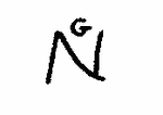 Indiscernible: monogram, symbol or oriental (Read as: GN, NG)