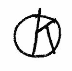 Indiscernible: monogram, symbol or oriental (Read as: OK, KO, K)