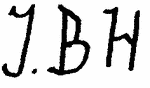 Indiscernible: monogram (Read as: JBH)