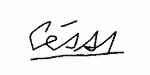 Indiscernible: illegible, alternative name or excluded surname (Read as: CESSA)