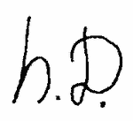 Indiscernible: monogram (Read as: HD, BD)