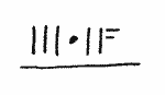 Indiscernible: illegible, symbol or oriental (Read as: WOLF, IIIOLF)
