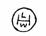 Indiscernible: monogram, symbol or oriental (Read as: HLW, LHW, WHL)