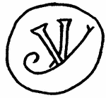 Indiscernible: monogram (Read as: JV, VJ)